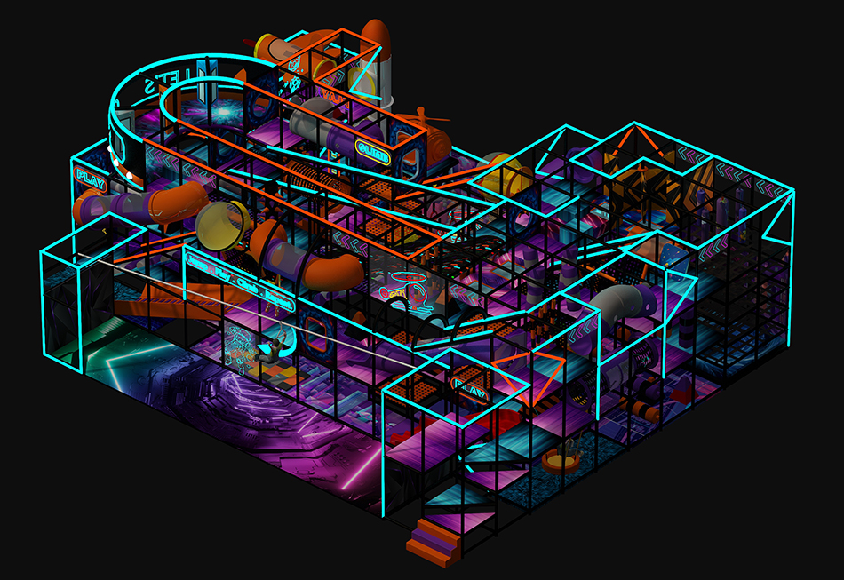 commercial playground slide bj-9066 customizable labyrinth with slide for indoor play centers view 6 | Bluejayset