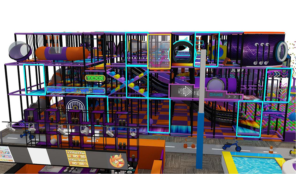 custom soft play structure bj-9090 customizable large kids play area for indoor play centers view 8 | Bluejayset