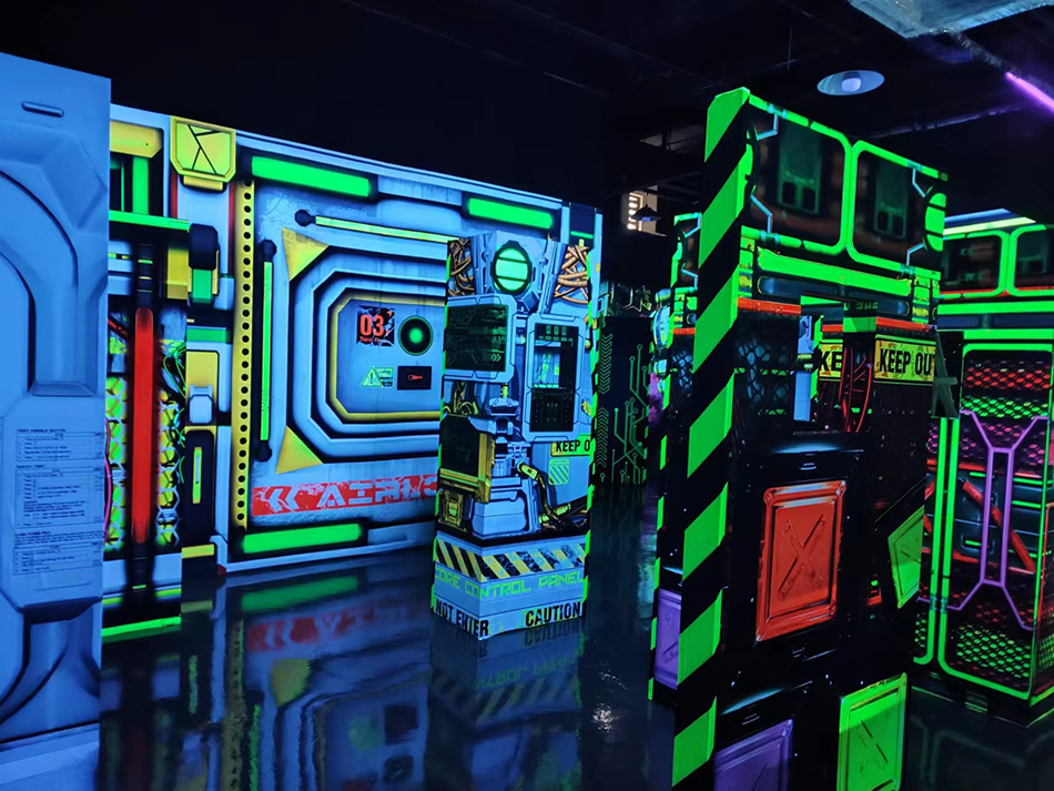 trampoline park equipment bj-it003 customizable laser tag - gleamy trampoline for indoor play centers view 5 | Bluejayset