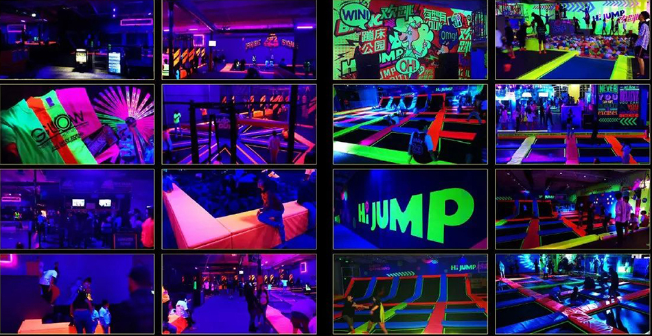 trampoline park equipment bj-it003 customizable laser tag - gleamy trampoline for indoor play centers view 12 | Bluejayset