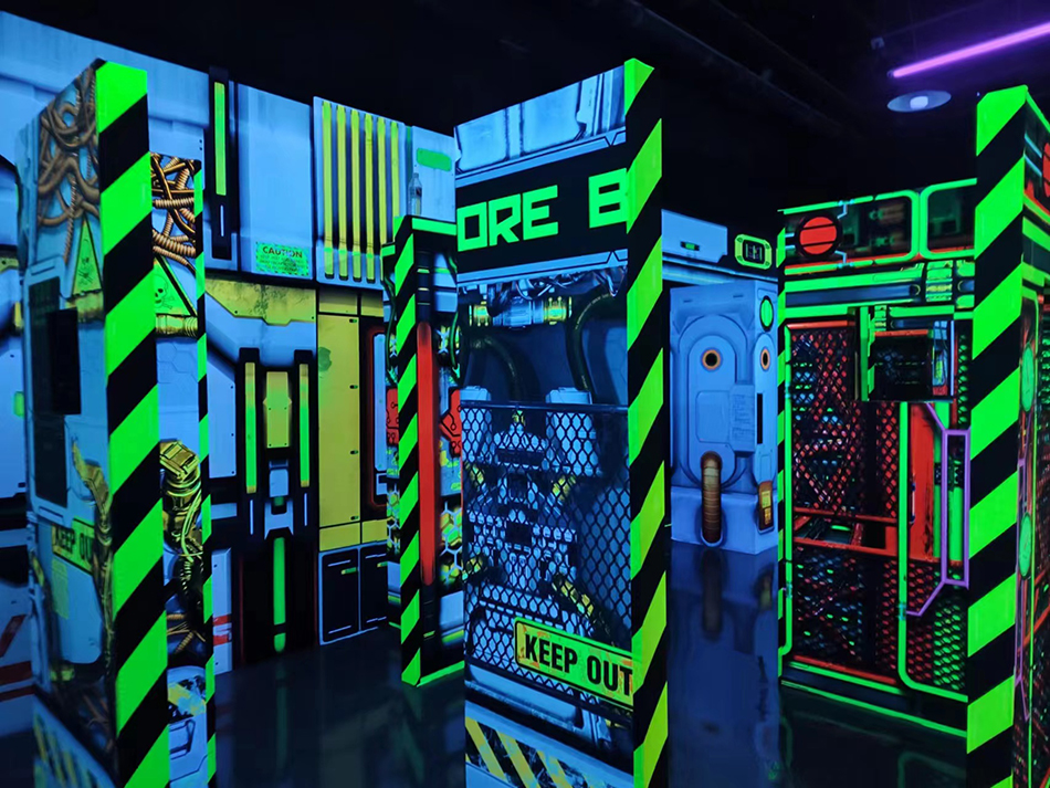 trampoline park equipment bj-it003 customizable laser tag - gleamy trampoline for indoor play centers view 4 | Bluejayset
