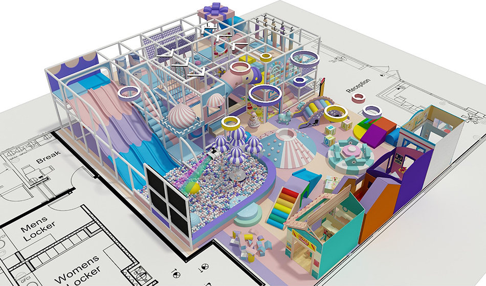 custom soft play structure bj-9020 customizable natural color indoor playground for indoor play centers view 5 | Bluejayset