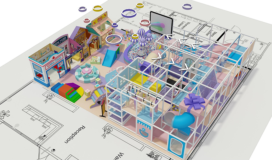 custom soft play structure bj-9020 customizable natural color indoor playground for indoor play centers view 6 | Bluejayset