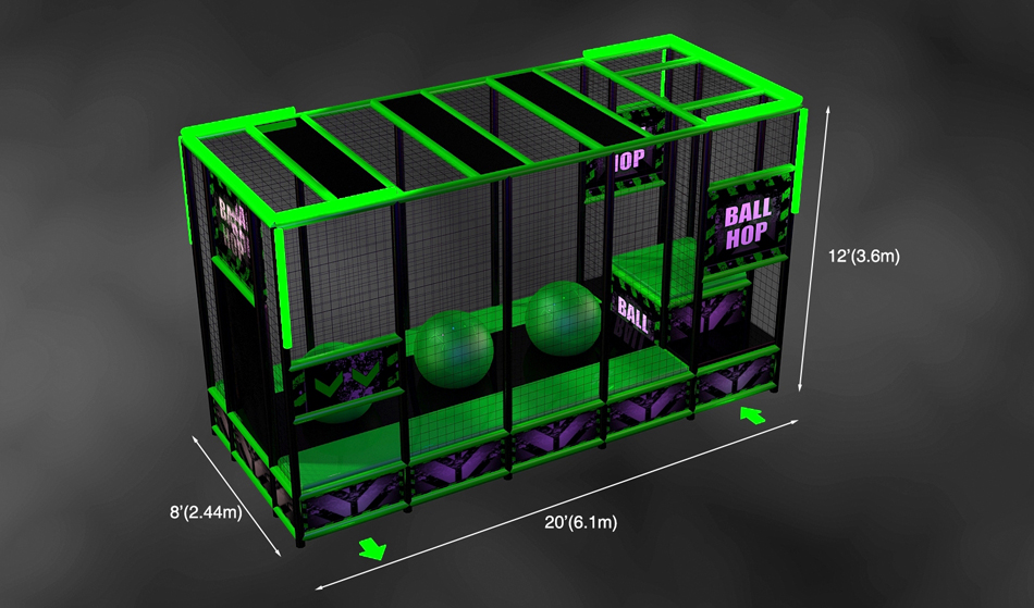 commercial ninja course equipment bj-it001 customizable ninja tag interactive arenas for indoor play centers view 22 | Bluejayset