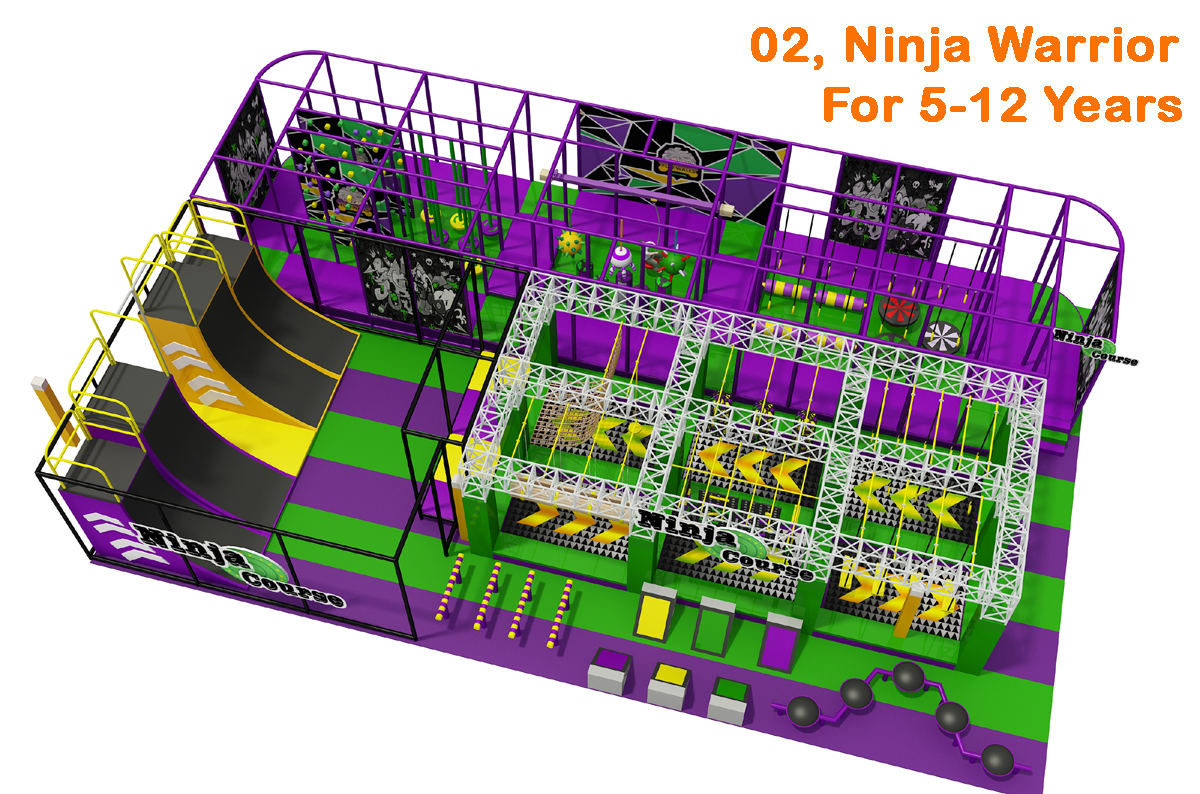 commercial ninja course equipment bj-nw001 customizable ninja warrior for kids for indoor play centers view 2 | Bluejayset