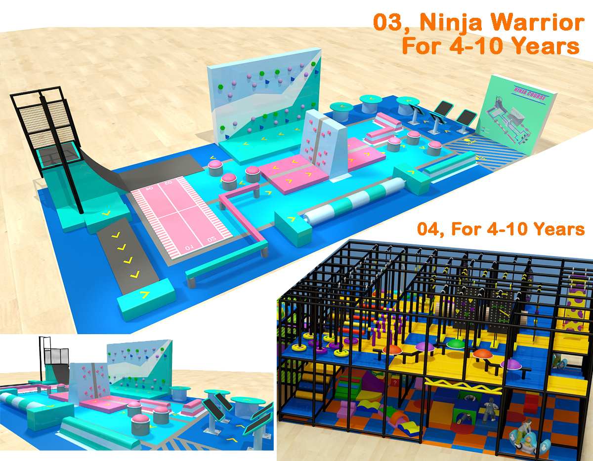commercial ninja course equipment bj-nw001 customizable ninja warrior for kids for indoor play centers view 3 | Bluejayset
