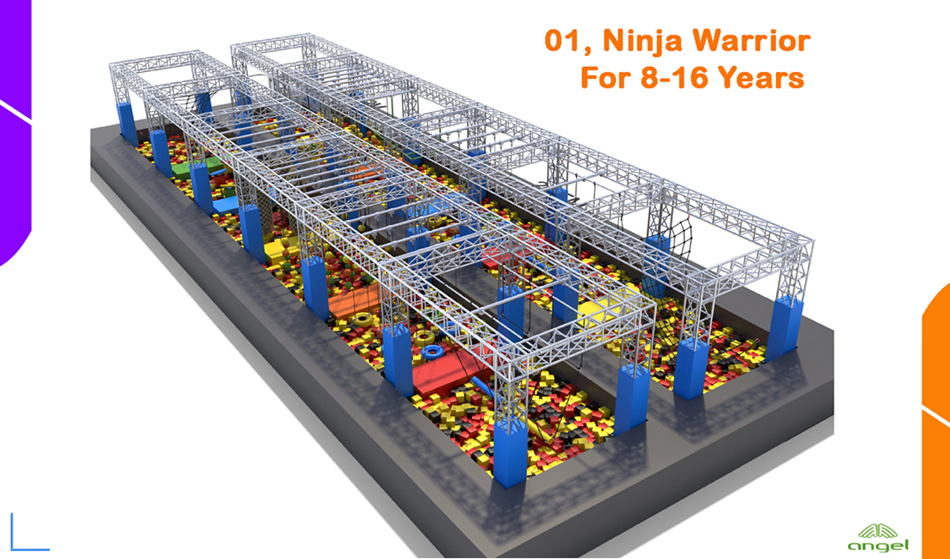 commercial ninja course equipment bj-nw001 customizable ninja warrior for kids for indoor play centers | Bluejayset