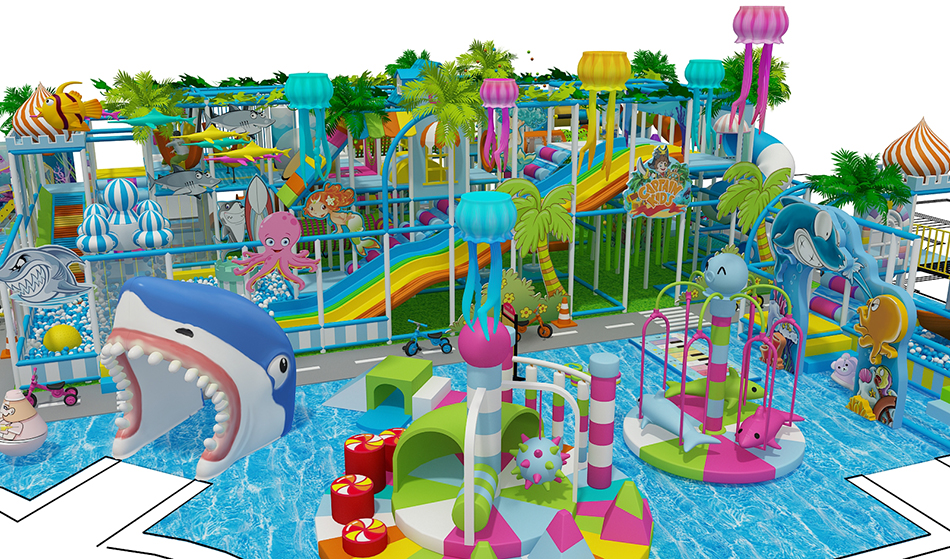 custom soft play structure bj-9078 customizable ocean theme indoor playground equipment for indoor play centers view 2 | Bluejayset
