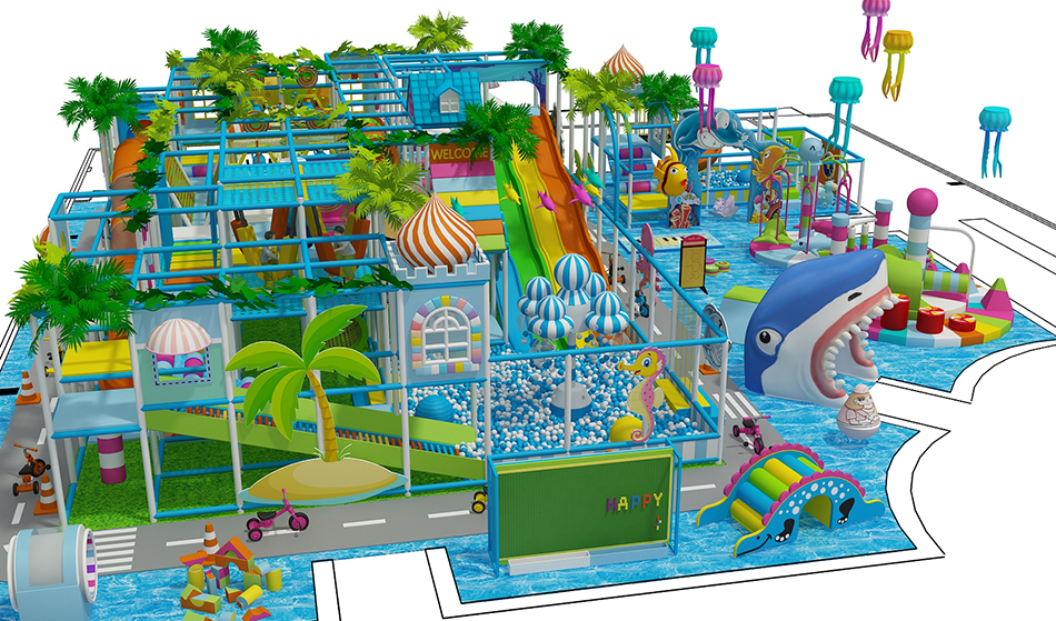 custom soft play structure bj-9078 customizable ocean theme indoor playground equipment for indoor play centers view 3 | Bluejayset