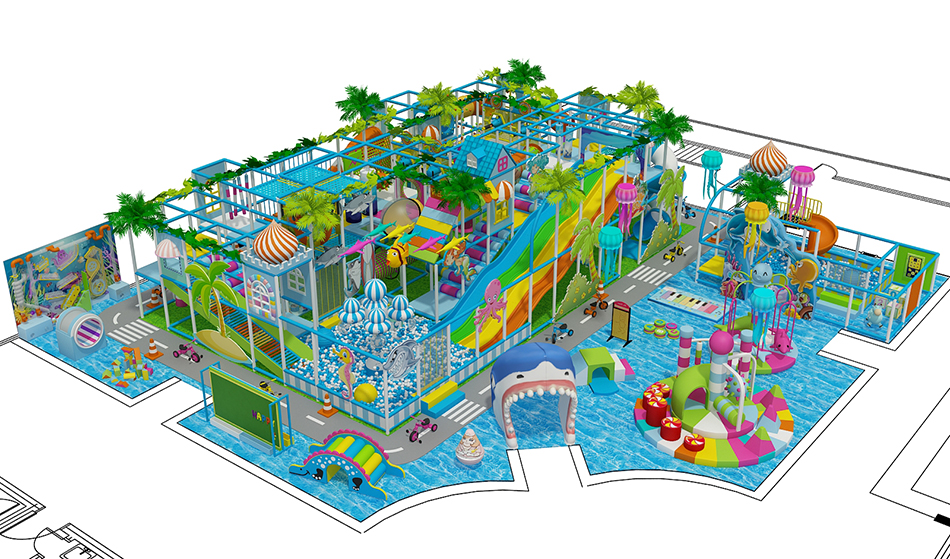 custom soft play structure bj-9078 customizable ocean theme indoor playground equipment for indoor play centers | Bluejayset