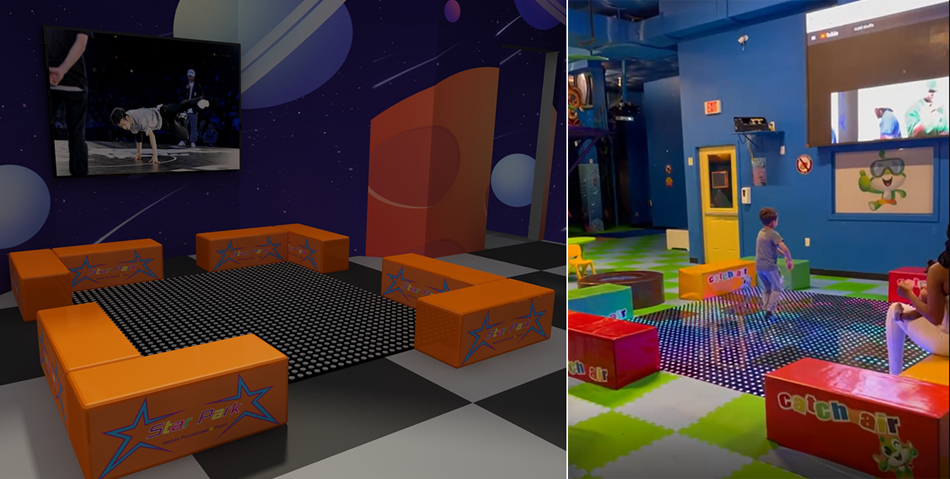 custom indoor playground equipment bj-ig001 customizable pixel room - interactive dancing stage for indoor play centers view 2 | Bluejayset