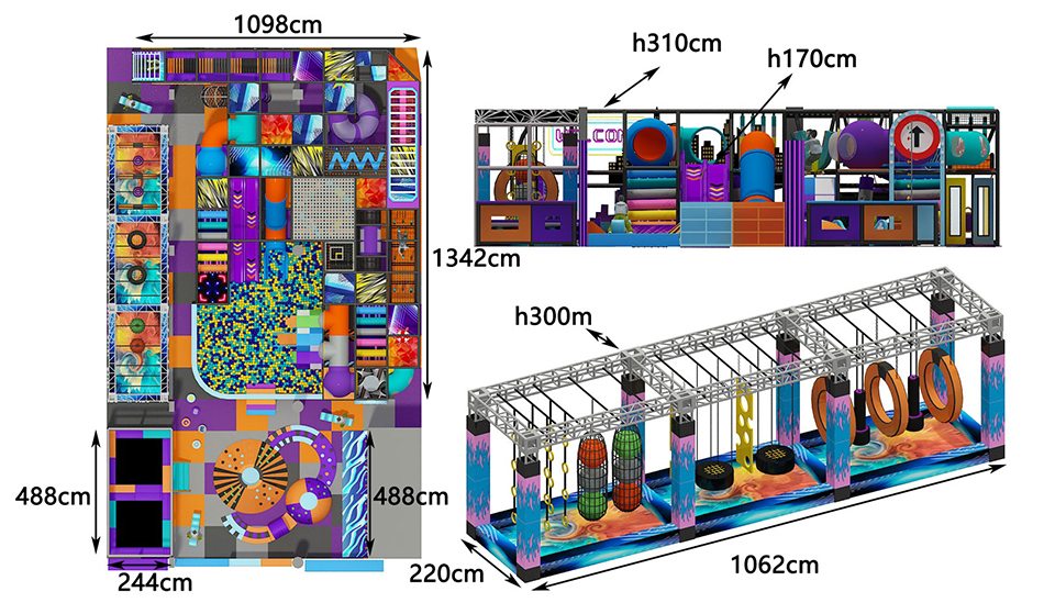 custom soft play structure bj-9061 customizable playgym for sale for indoor play centers view 3 | Bluejayset