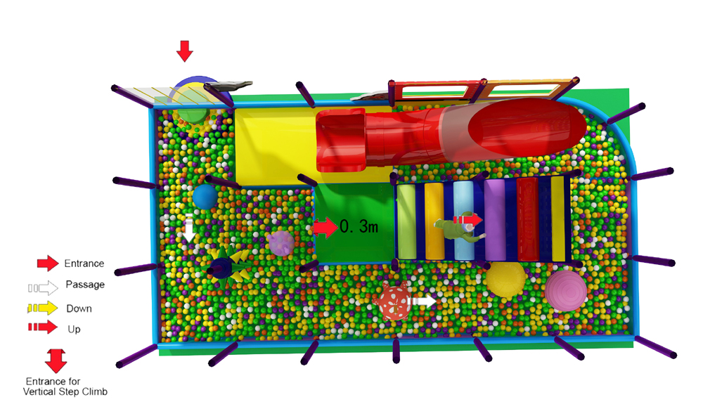 custom indoor playground equipment bj-l000 customizable rainbow playgrounds for indoor play centers view 5 | Bluejayset
