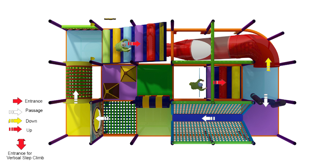 custom indoor playground equipment bj-l000 customizable rainbow playgrounds for indoor play centers view 6 | Bluejayset