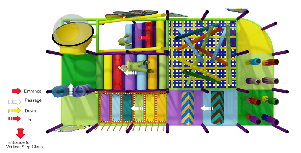 custom indoor playground equipment bj-l000 customizable rainbow playgrounds for indoor play centers view 7 | Bluejayset