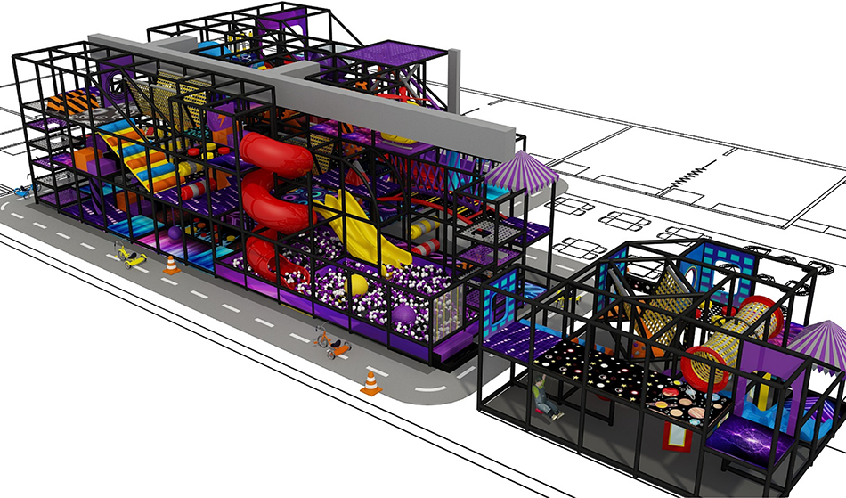 custom soft play structure bj-9081 customizable restaurants with indoor playground for indoor play centers view 3 | Bluejayset