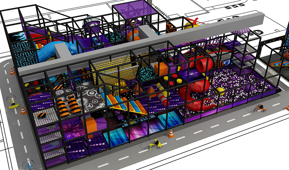 custom soft play structure bj-9081 customizable restaurants with indoor playground for indoor play centers view 4 | Bluejayset