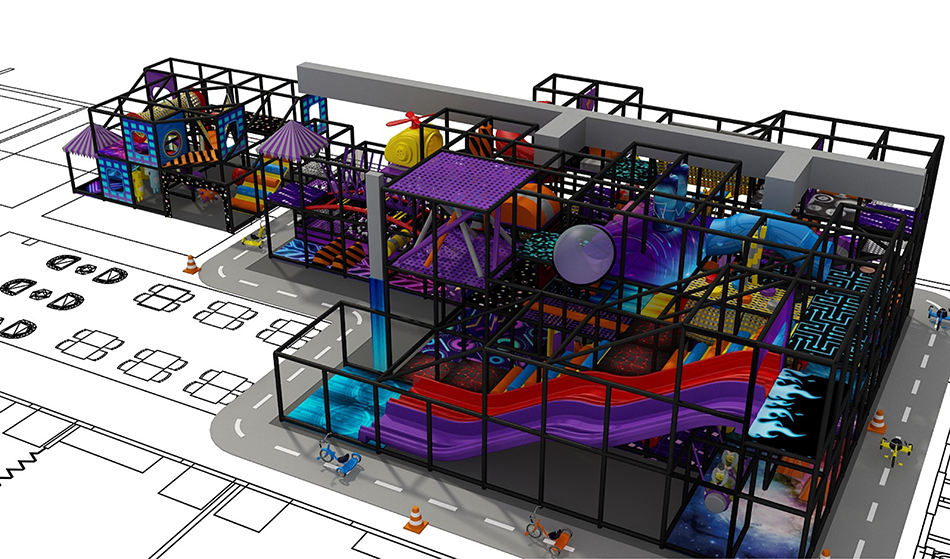 custom soft play structure bj-9081 customizable restaurants with indoor playground for indoor play centers view 5 | Bluejayset