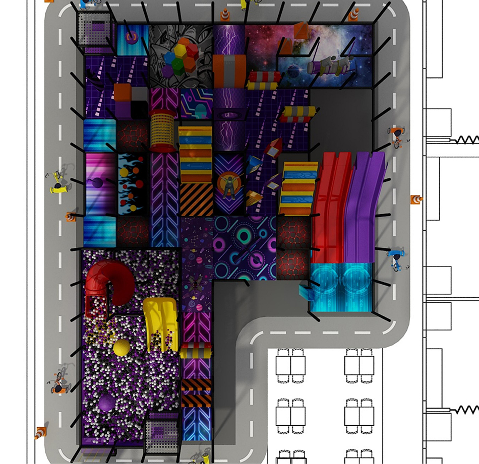 custom soft play structure bj-9081 customizable restaurants with indoor playground for indoor play centers view 6 | Bluejayset