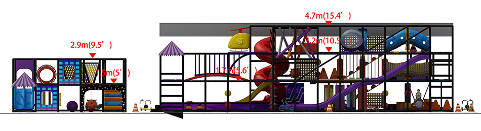 custom soft play structure bj-9081 customizable restaurants with indoor playground for indoor play centers view 9 | Bluejayset