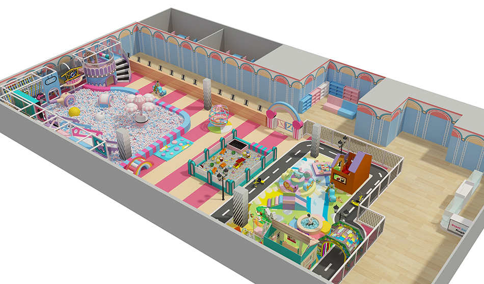 custom soft play structure bj-9021 customizable soft color indoor playground for indoor play centers view 2 | Bluejayset
