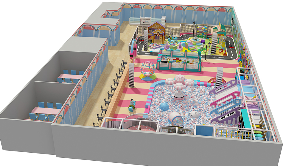 custom soft play structure bj-9021 customizable soft color indoor playground for indoor play centers view 3 | Bluejayset