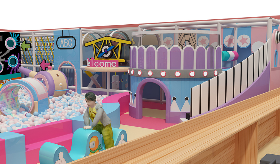 custom soft play structure bj-9021 customizable soft color indoor playground for indoor play centers view 7 | Bluejayset