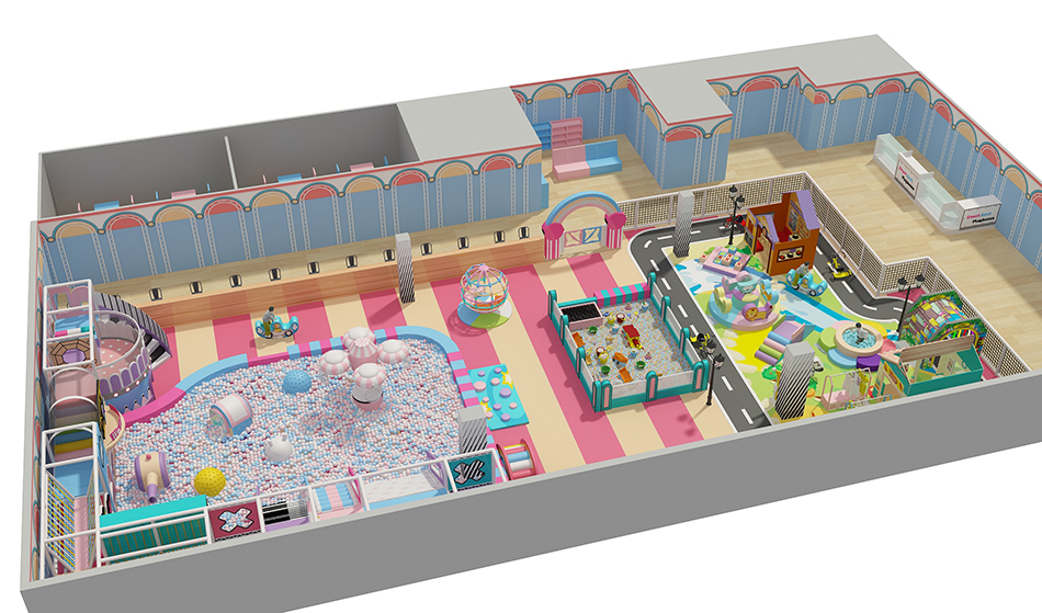 custom soft play structure bj-9021 customizable soft color indoor playground for indoor play centers | Bluejayset
