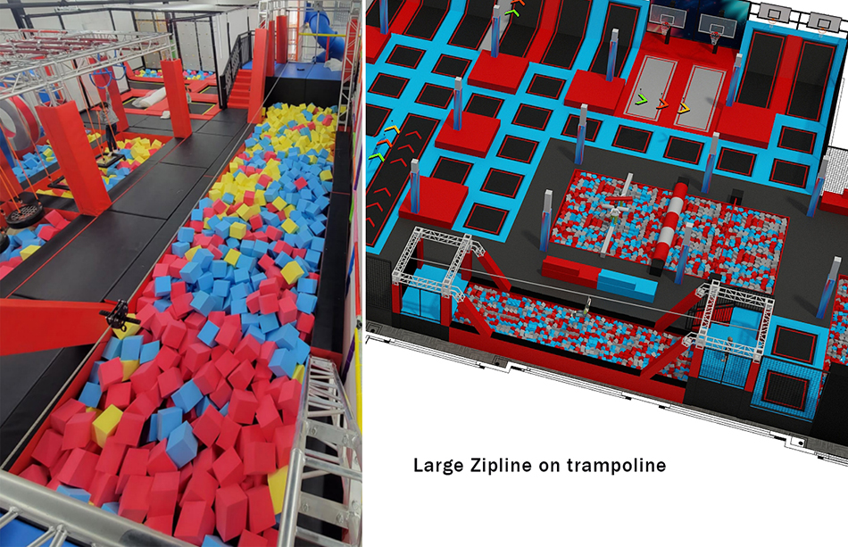 custom indoor playground equipment bj-is004 customizable zip line and sky rider for indoor play centers view 3 | Bluejayset