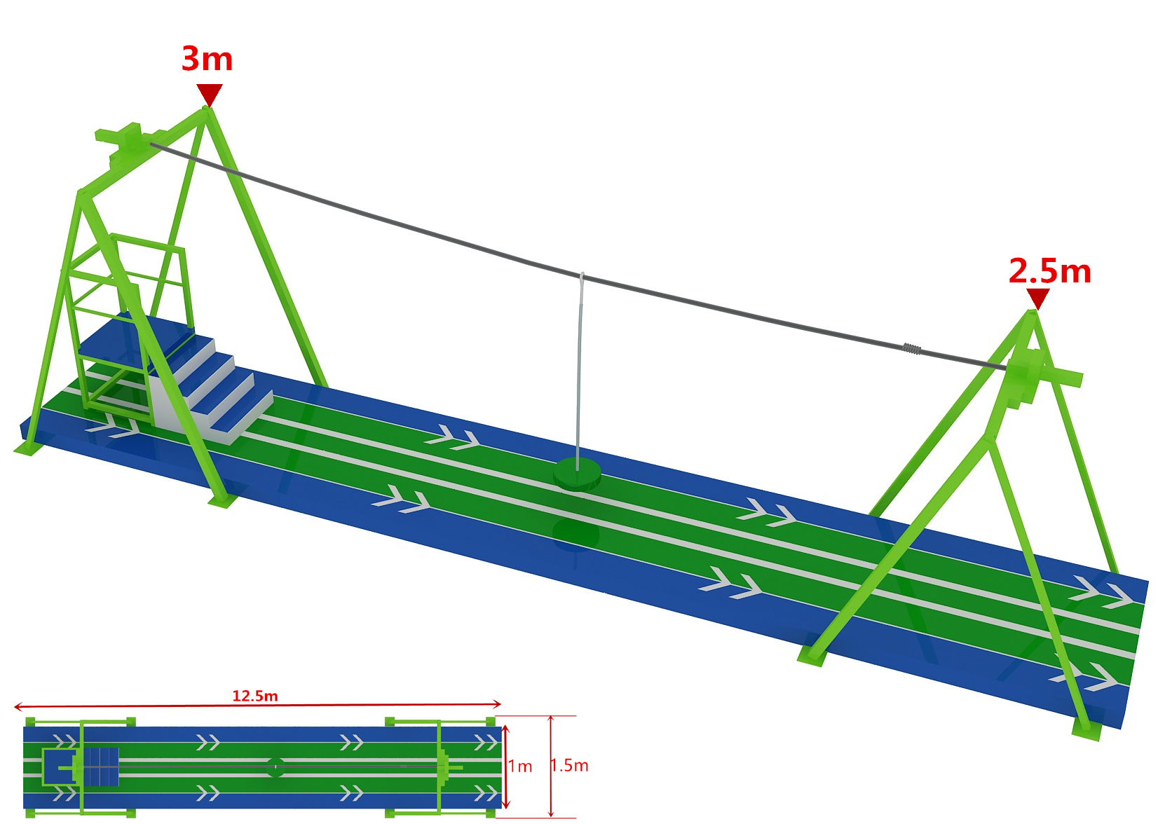 custom indoor playground equipment bj-is004 customizable zip line and sky rider for indoor play centers | Bluejayset