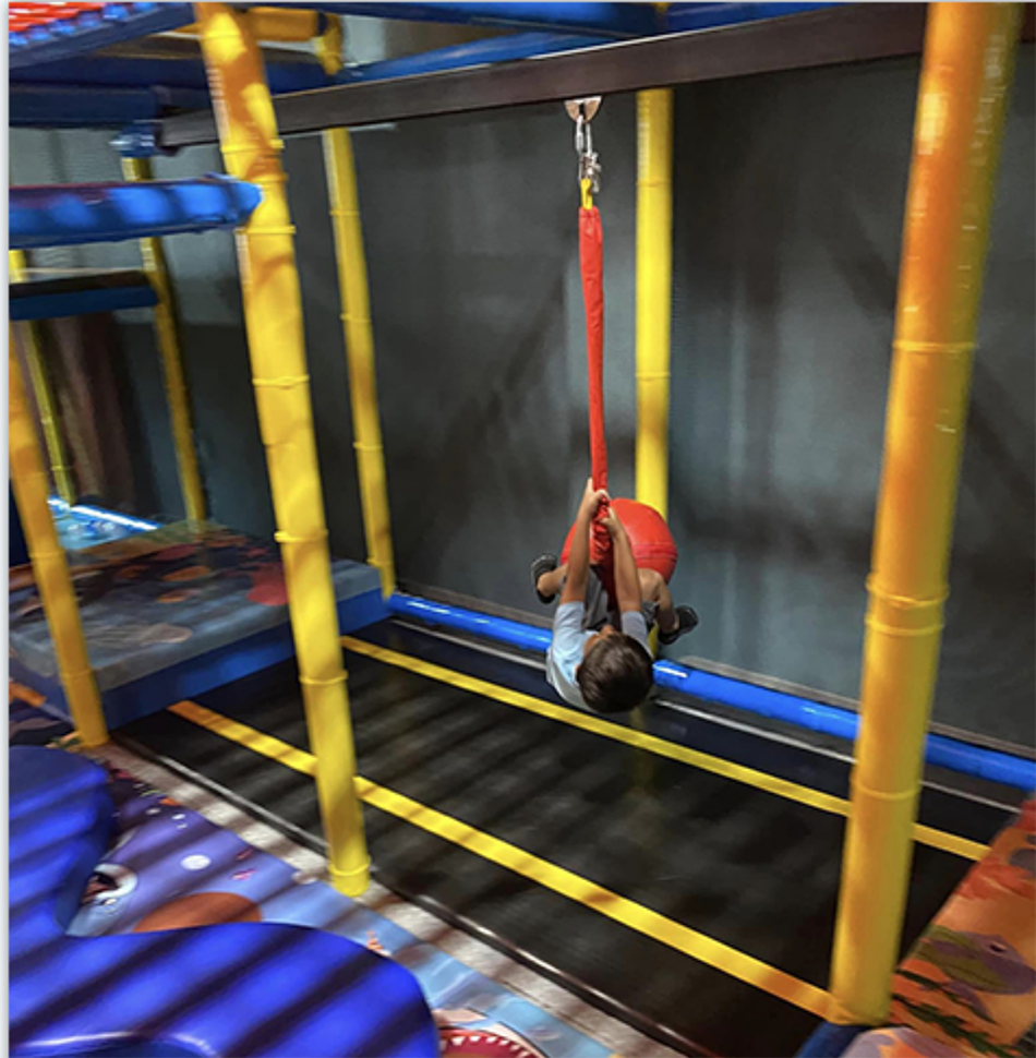 custom indoor playground equipment bj-is004 customizable zip line and sky rider for indoor play centers view 4 | Bluejayset