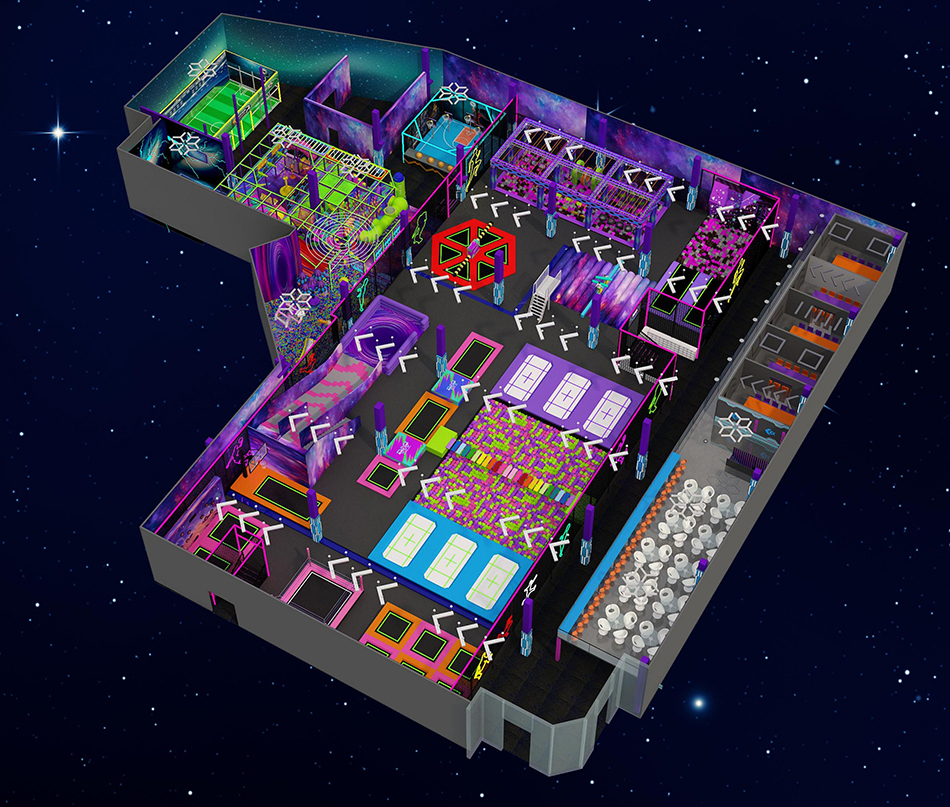 BJ-JD028 - Adventure jumping park - Trampoline Park | Bluejayset Playground Heaven