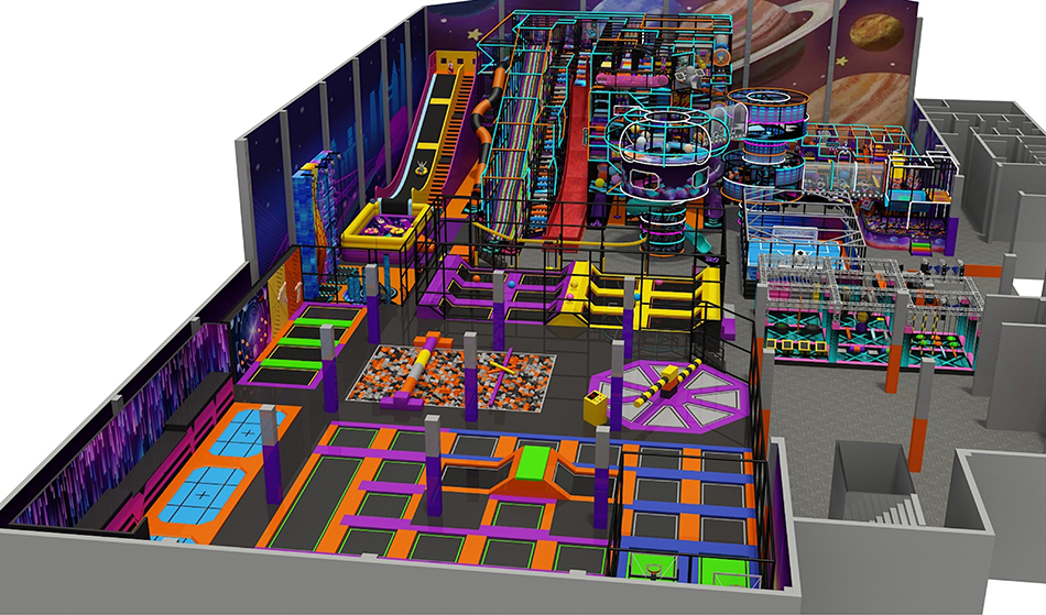 BJ-JD015 - Adventure Trampoline park Center - Trampoline Park | Bluejayset Playground Heaven