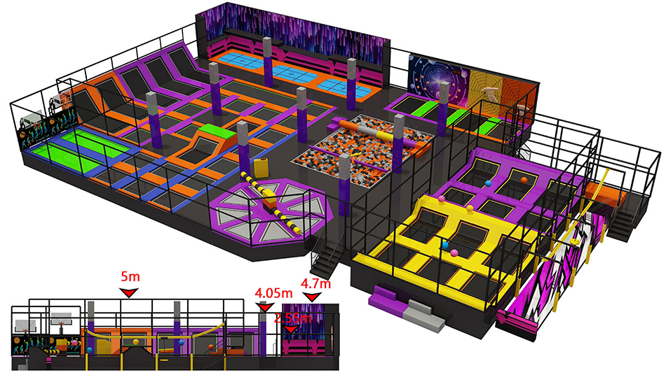 BJ-JD015 - Adventure Trampoline park Center - Trampoline Park | Bluejayset Playground Heaven