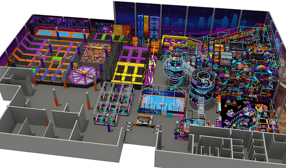 BJ-JD015 - Adventure Trampoline park Center - Trampoline Park | Bluejayset Playground Heaven