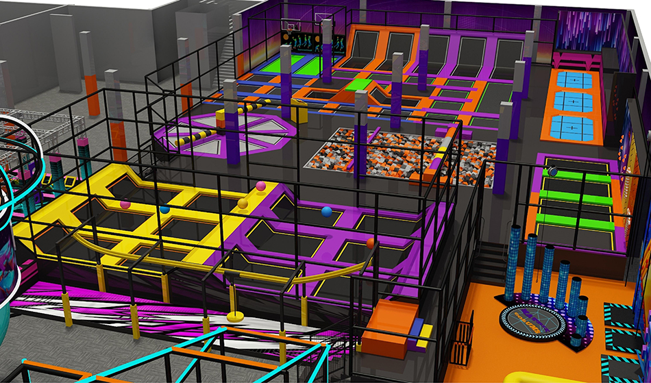 BJ-JD015 - Adventure Trampoline park Center - Trampoline Park | Bluejayset Playground Heaven