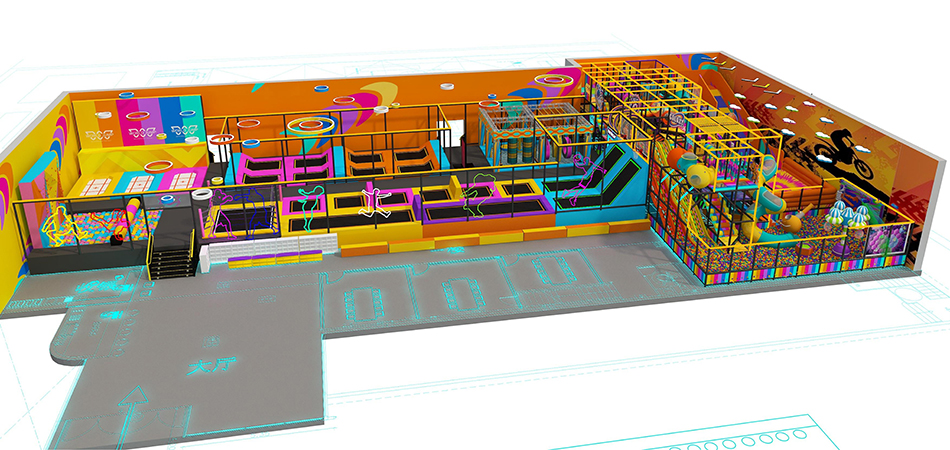 BJ-JD030 - Adventure Trampoline park for sale - Trampoline Park | Bluejayset Playground Heaven