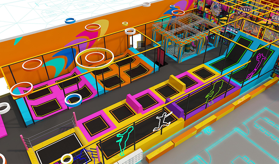 BJ-JD030 - Adventure Trampoline park for sale - Trampoline Park | Bluejayset Playground Heaven