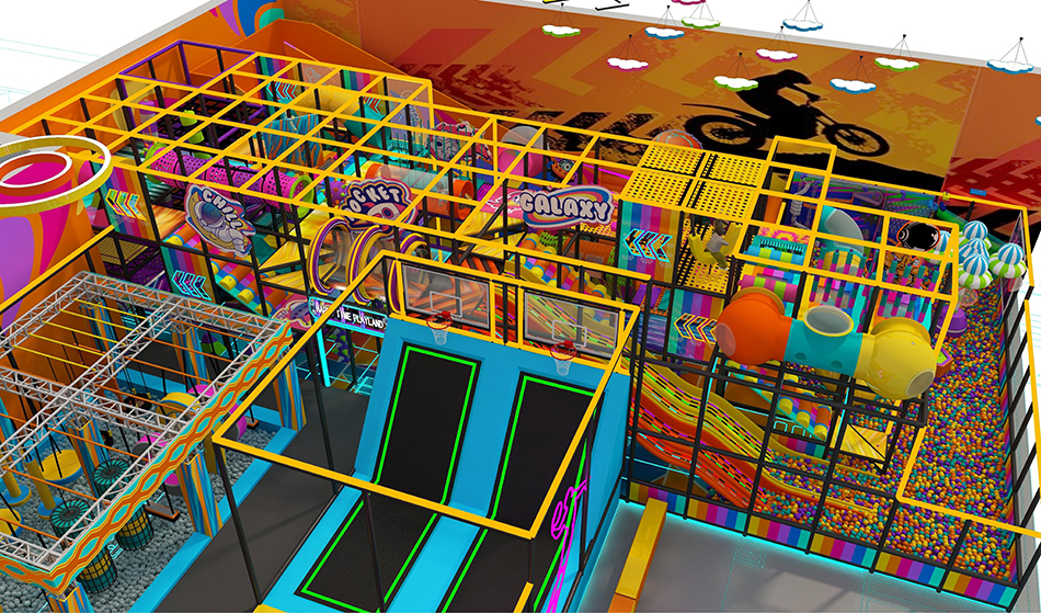 BJ-JD030 - Adventure Trampoline park for sale - Trampoline Park | Bluejayset Playground Heaven