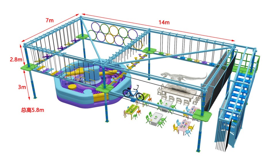 BJ-JB005 - Adverture indoor sport center - Trampoline Park | Bluejayset Playground Heaven