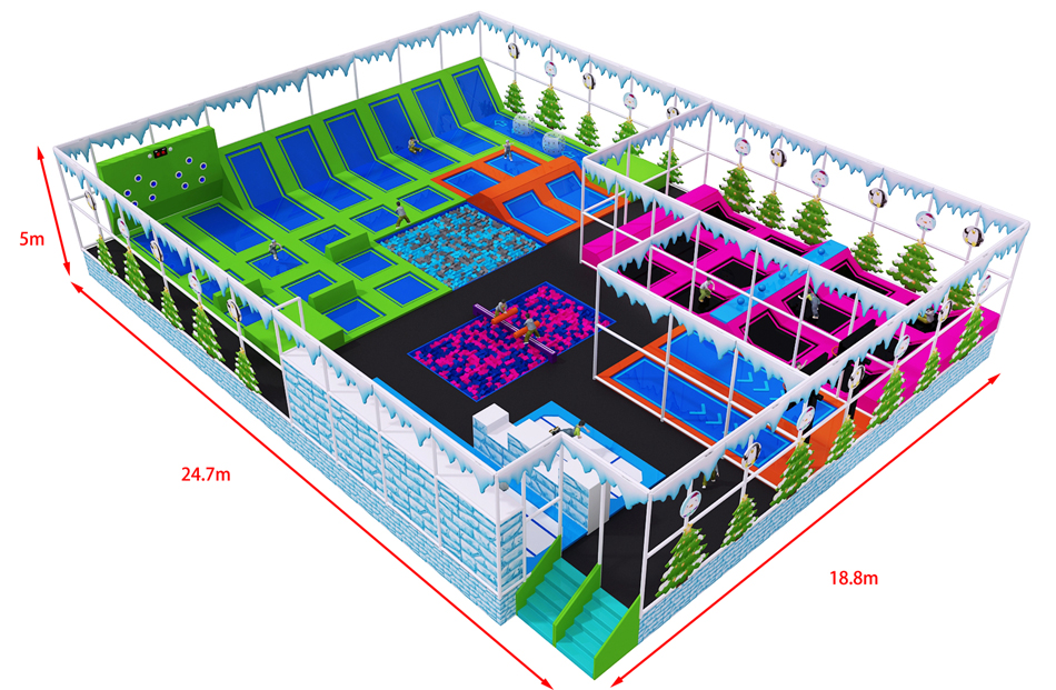 BJ-JD007 - air trampoline - Trampoline Park | Bluejayset Playground Heaven