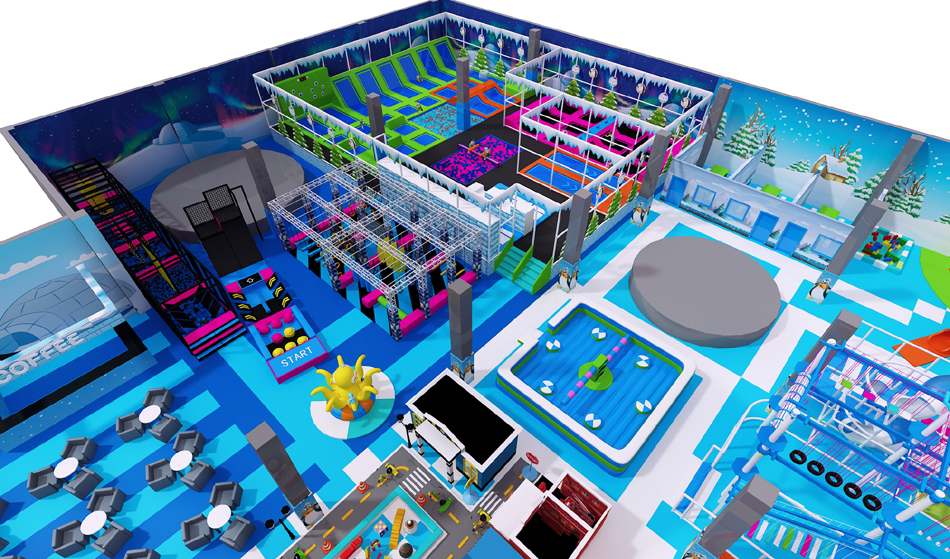 BJ-JD007 - air trampoline - Trampoline Park | Bluejayset Playground Heaven