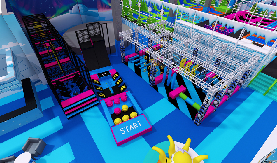 BJ-JD007 - air trampoline - Trampoline Park | Bluejayset Playground Heaven