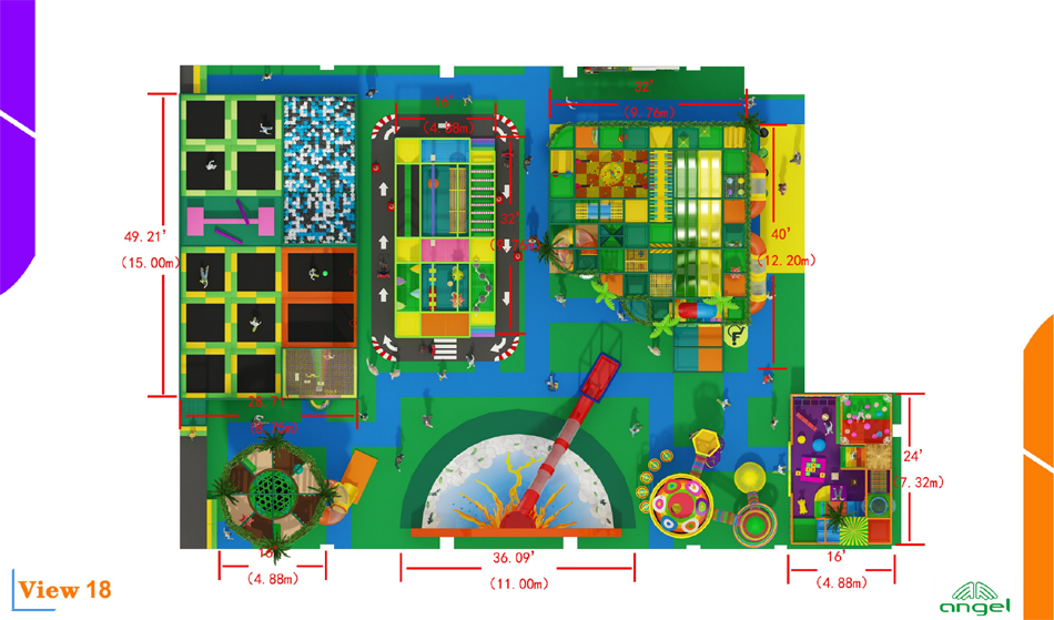 BJ-JD010 - Amusement centre - Trampoline Park | Bluejayset Playground Heaven