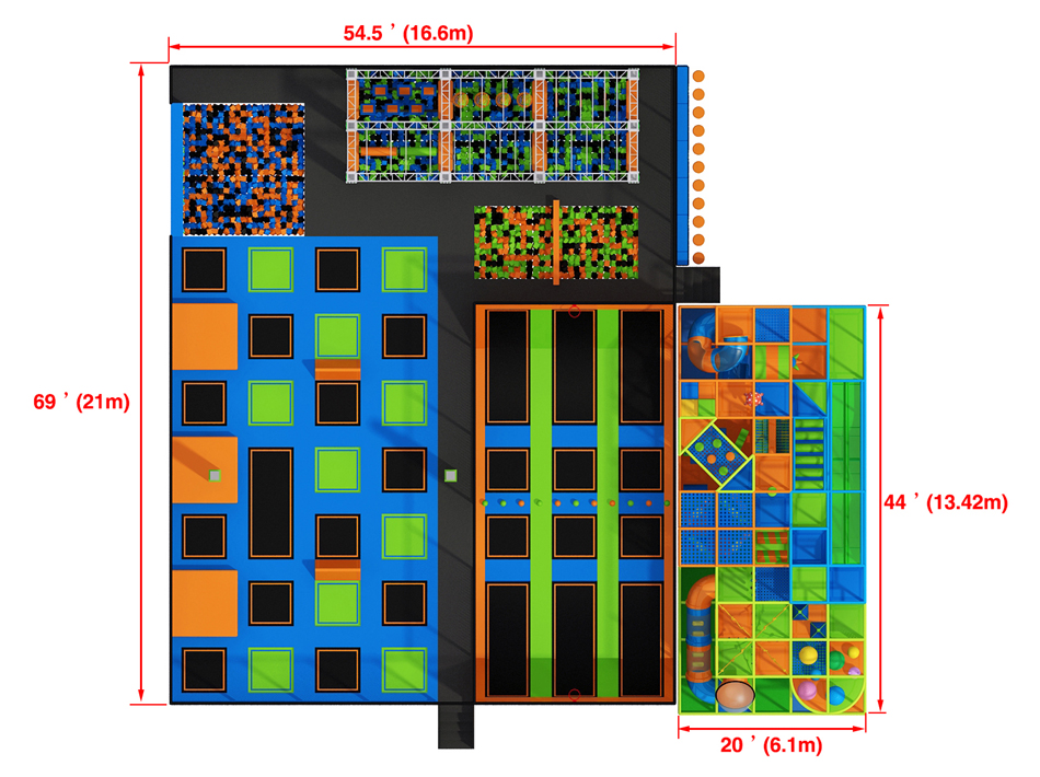 BJ-JA013 - best trampoline - Trampoline Park | Bluejayset Playground Heaven