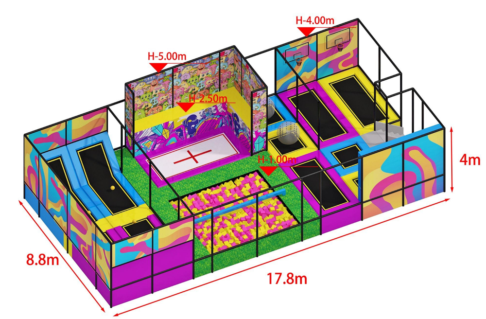 BJ-JC005 - best trampoline - Trampoline Park | Bluejayset Playground Heaven