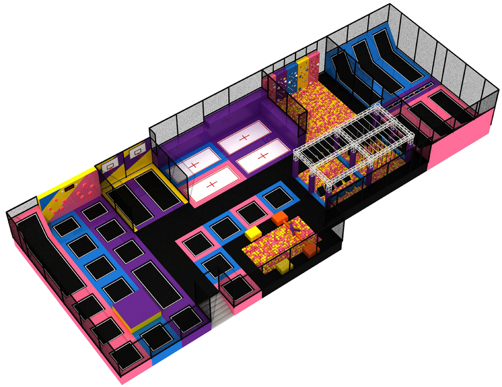 BJ-JA033 - big air trampoline - Trampoline Park | Bluejayset Playground Heaven