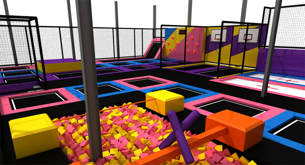 BJ-JA033 - big air trampoline - Trampoline Park | Bluejayset Playground Heaven