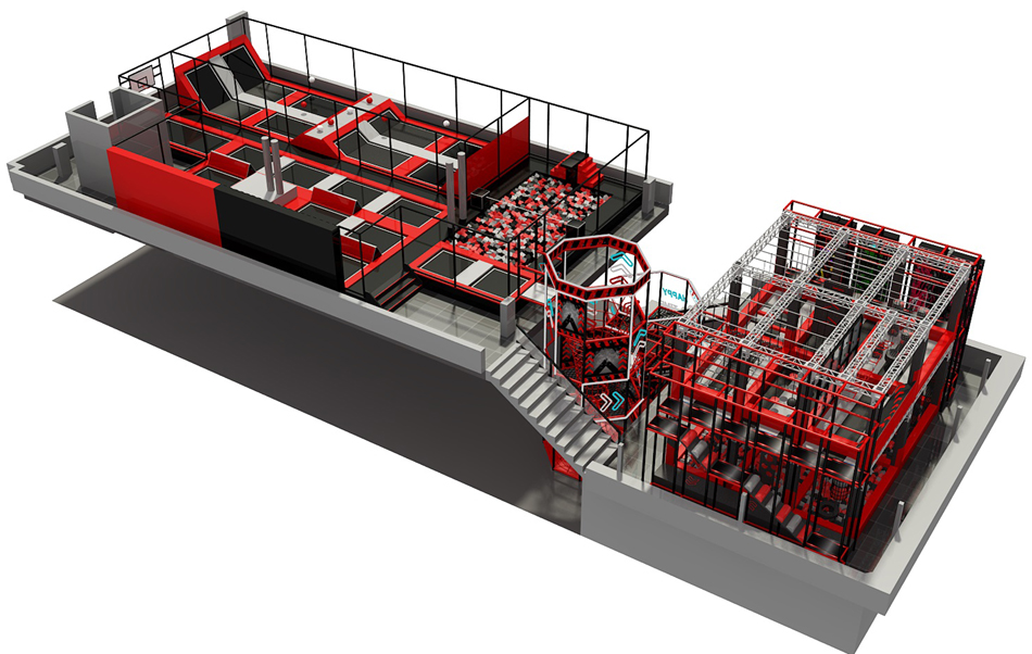 BJ-JD031 - big air trampoline - Trampoline Park | Bluejayset Playground Heaven