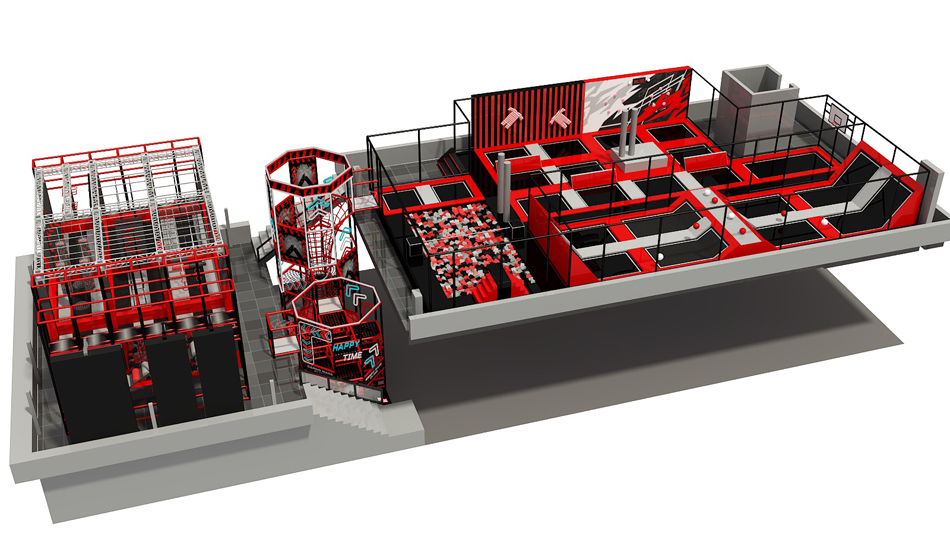 BJ-JD031 - big air trampoline - Trampoline Park | Bluejayset Playground Heaven
